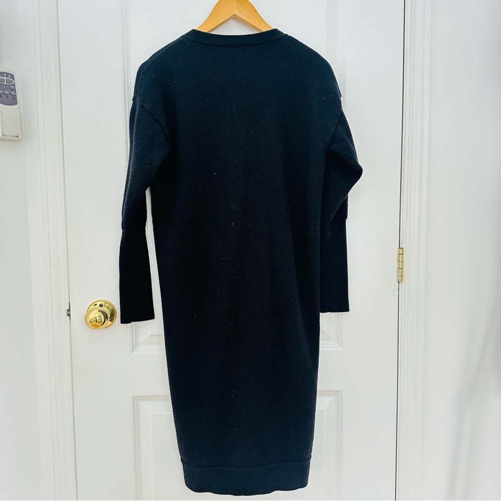 Wilfred Aritzia Utopia 100% Merino Wool Black Sweater Dress Size S #217 - Picture 2 of 7